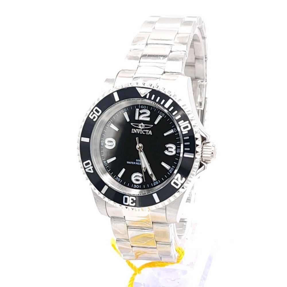 Invicta Specialty Rowan 49335 Mens Watch Silver Tone Black Dial Quartz New
